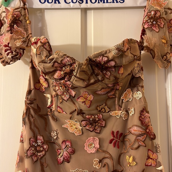 For Love & Lemons Botanic Butterflies Bustier Mini Dress - Picture 2 of 10